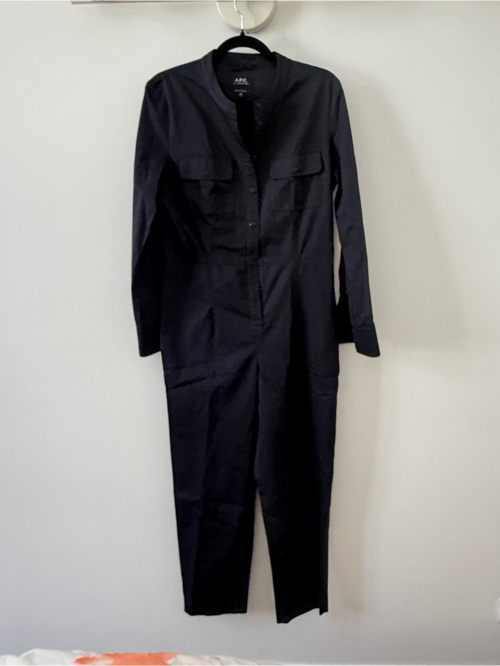 A.P.C. Navy Blue Long-Sleeve Utility Jumpsuit